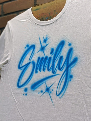 script style name personalized custom airbrush apparel design