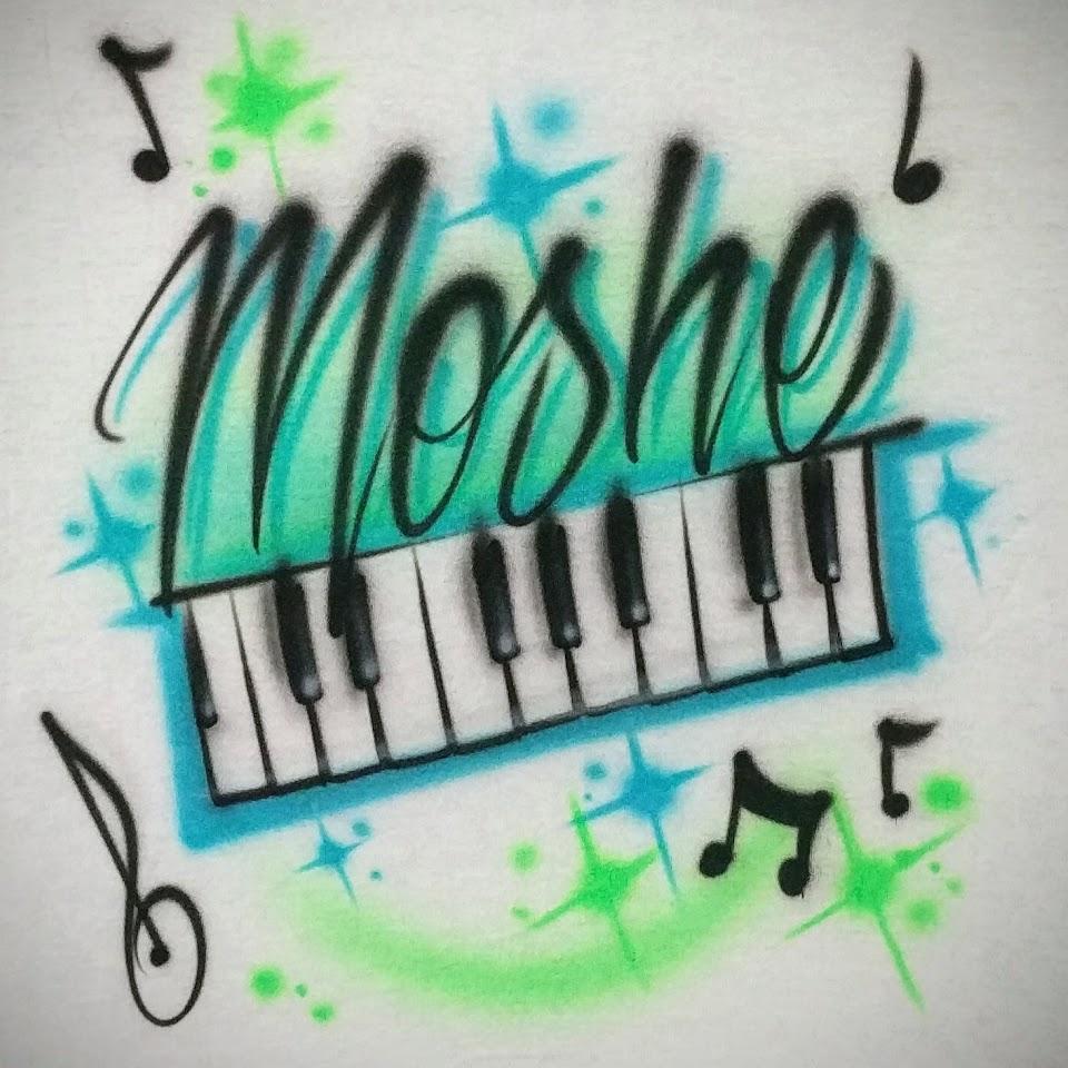 Musical Keyboard Design Customizable Airbrush T shirt Design from Airbrush Customs x Dale The Airbrush Guy