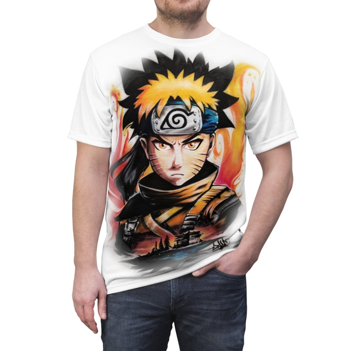 Naruto T Shirt Customizable Airbrush T shirt Design from Airbrush Customs x Dale The Airbrush Guy