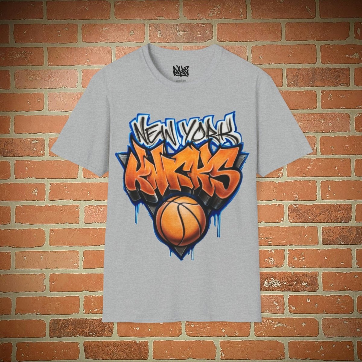 NY Knicks Graffiti T shirt Customizable Airbrush T shirt Design from Airbrush Customs x Dale The Airbrush Guy