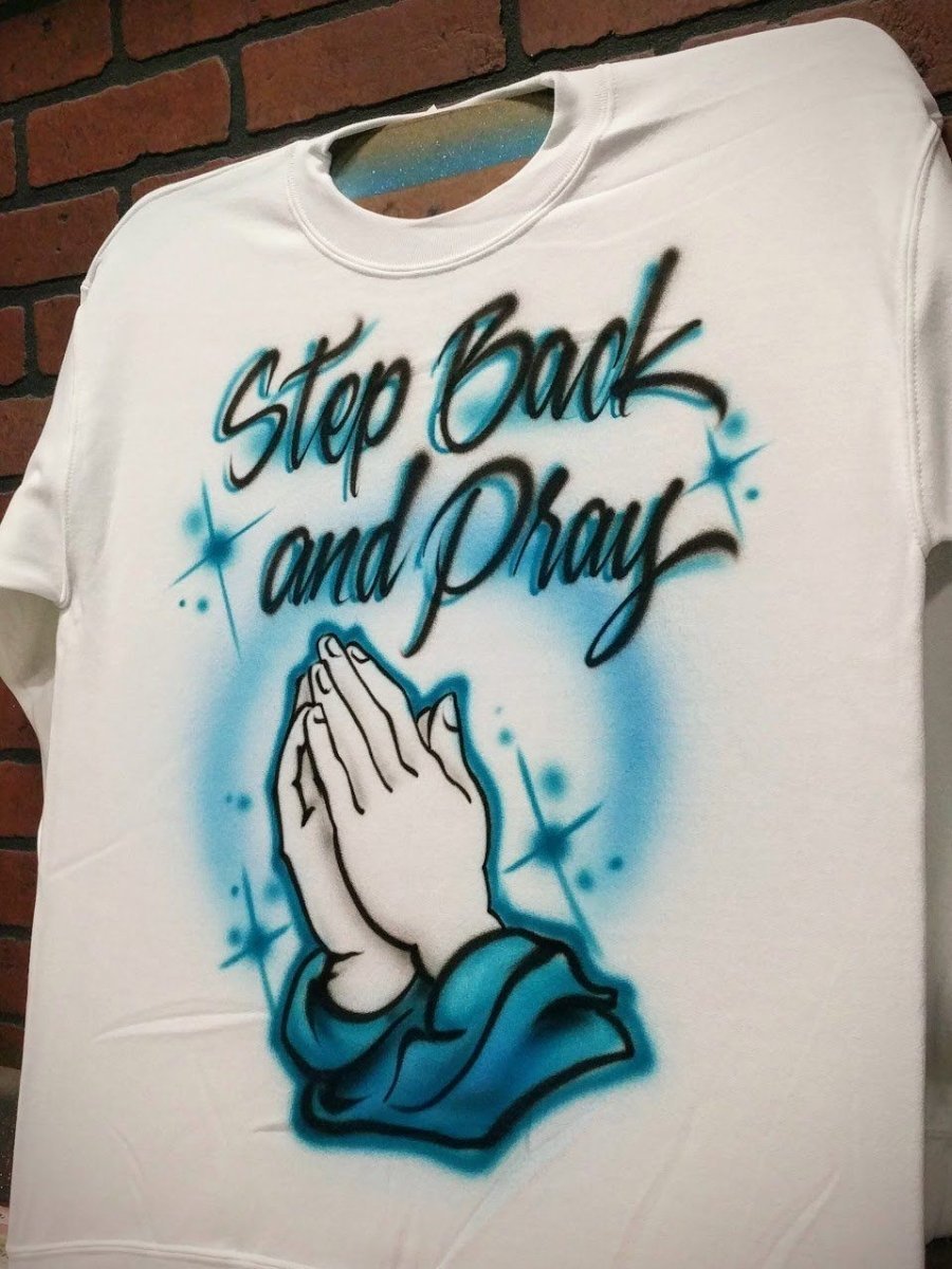 Prayer Hands Design Customizable Airbrush T shirt Design from Airbrush Customs x Dale The Airbrush Guy