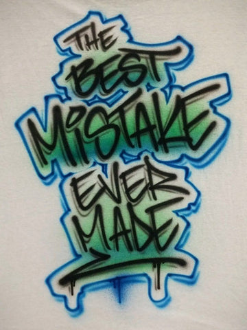 print lettering personalized custom airbrush apparel design