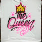 Queen Crown Design Customizable Airbrush T shirt Design from Airbrush Customs x Dale The Airbrush Guy