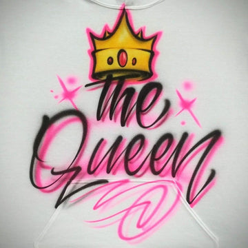 Queen Crown Design Customizable Airbrush T shirt Design from Airbrush Customs x Dale The Airbrush Guy