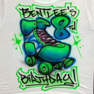 Roller Skate Design Customizable Airbrush T shirt Design from Airbrush Customs x Dale The Airbrush Guy