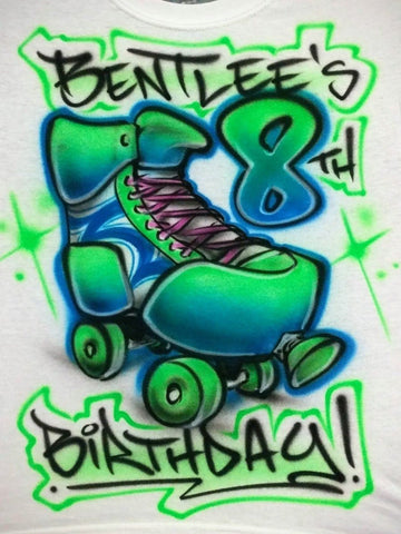 roller skate design personalized custom airbrush apparel design