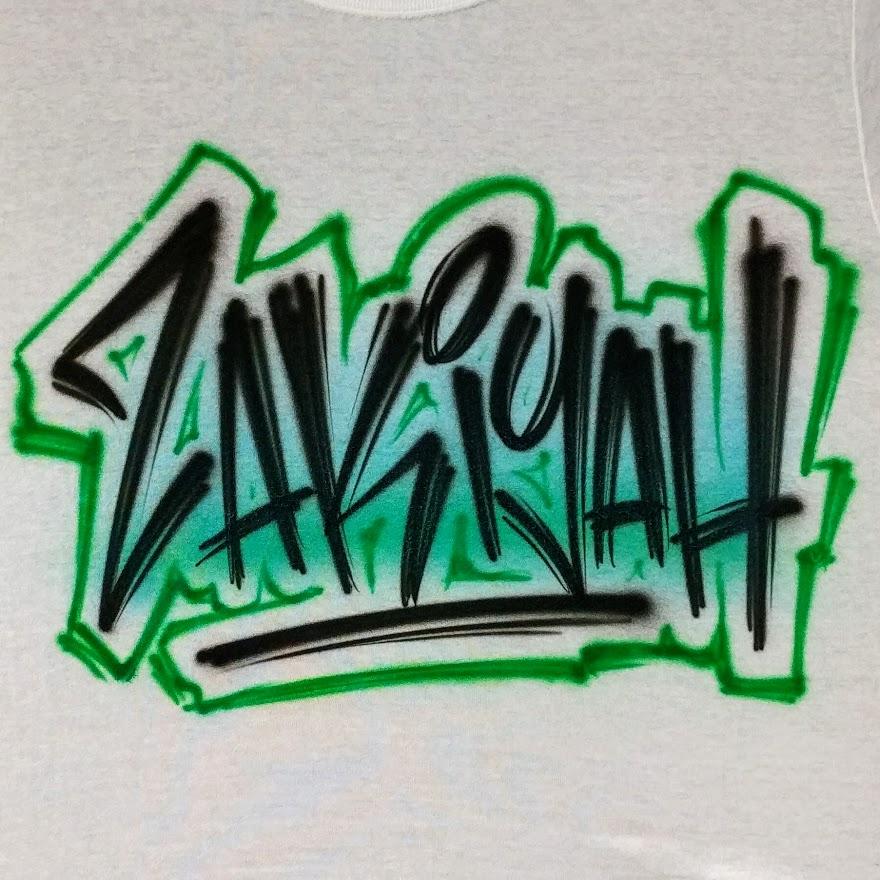 Scratch Name Customizable Airbrush T shirt Design from Airbrush Customs x Dale The Airbrush Guy