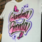 Script Butterfly Design Customizable Airbrush T shirt Design from Airbrush Customs x Dale The Airbrush Guy