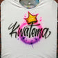 Script Crown Name Customizable Airbrush T shirt Design from Airbrush Customs x Dale The Airbrush Guy