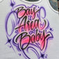Script Lettering Customizable Airbrush T shirt Design from Airbrush Customs x Dale The Airbrush Guy