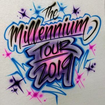 Script Lettering Customizable Airbrush T shirt Design from Airbrush Customs x Dale The Airbrush Guy