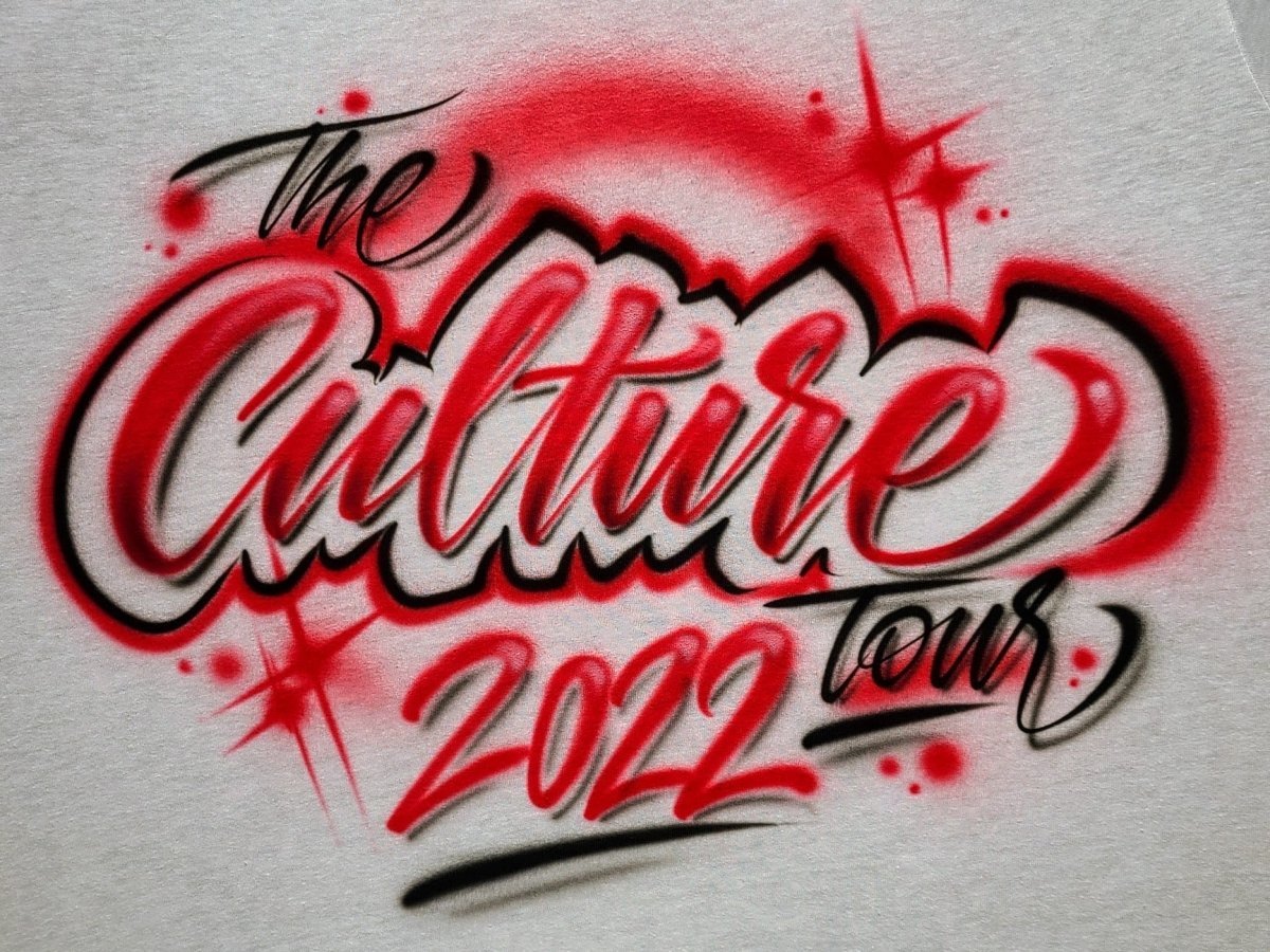 Script Lettering Customizable Airbrush T shirt Design from Airbrush Customs x Dale The Airbrush Guy