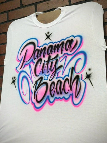 script lettering personalized custom airbrush apparel design
