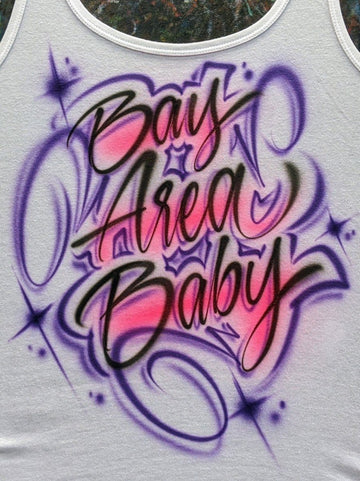 Script Lettering Customizable Airbrush T shirt Design from Airbrush Customs x Dale The Airbrush Guy