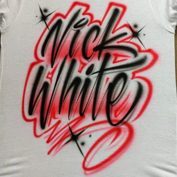 Script Name Customizable Airbrush T shirt Design from Airbrush Customs x Dale The Airbrush Guy
