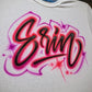 Script Name Customizable Airbrush T shirt Design from Airbrush Customs x Dale The Airbrush Guy