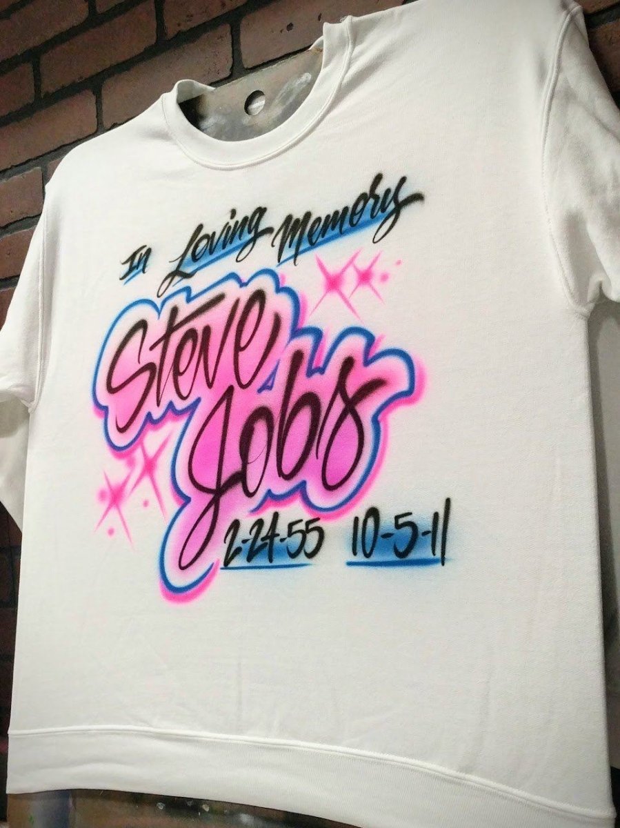 Script Style Design Customizable Airbrush T shirt Design from Airbrush Customs x Dale The Airbrush Guy