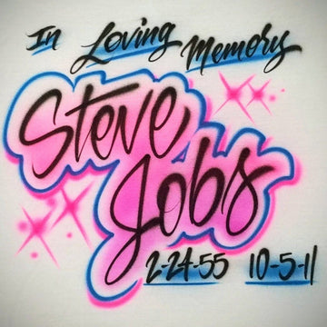 Script Style Design Customizable Airbrush T shirt Design from Airbrush Customs x Dale The Airbrush Guy