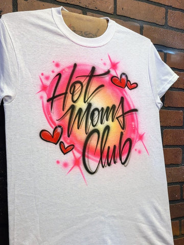 script + tiny hearts personalized custom airbrush apparel design