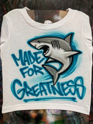 Shark Design Customizable Airbrush T shirt Design from Airbrush Customs x Dale The Airbrush Guy