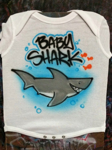 shark design personalized custom airbrush apparel design