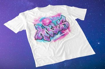 Space Graffiti Customizable Airbrush T shirt Design from Airbrush Customs x Dale The Airbrush Guy