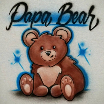 Teddy Bear Design Customizable Airbrush T shirt Design from Airbrush Customs x Dale The Airbrush Guy