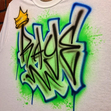 Urban Crown Name Customizable Airbrush T shirt Design from Airbrush Customs x Dale The Airbrush Guy