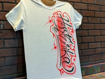 Vertical Script Design Customizable Airbrush T shirt Design from Airbrush Customs x Dale The Airbrush Guy