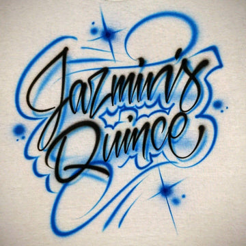XV Quince Design Customizable Airbrush T shirt Design from Airbrush Customs x Dale The Airbrush Guy